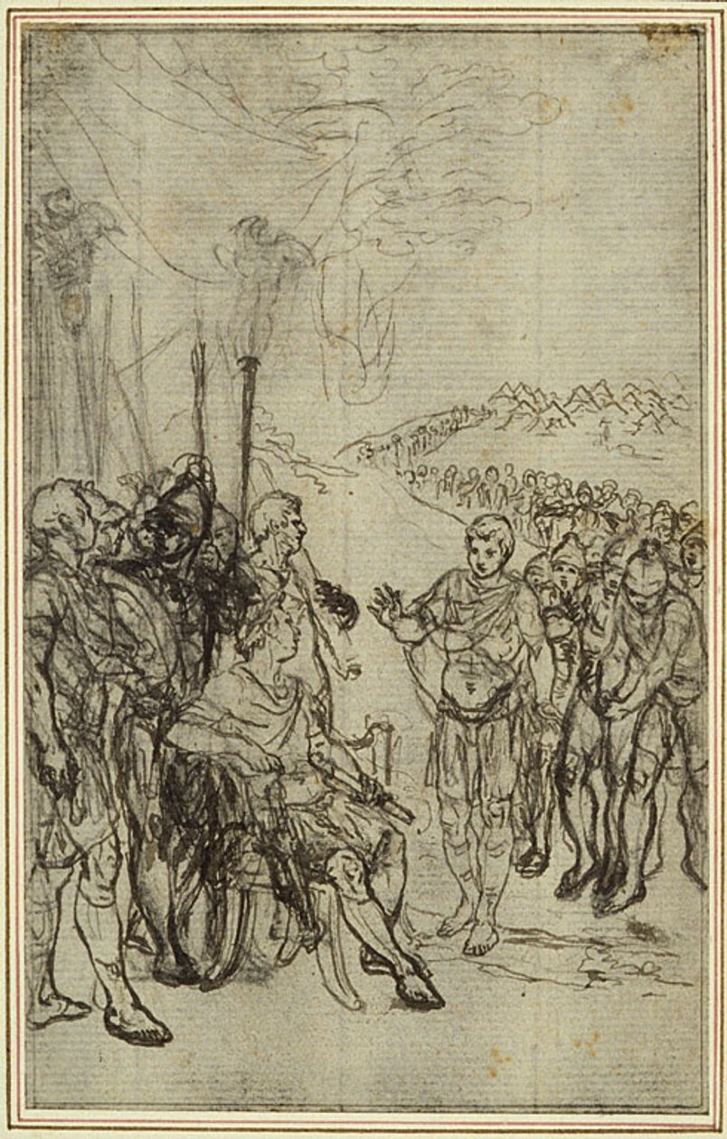Studio per "La Pharsale" di Lucain, Canto IV da Hubert Francois Gravelot