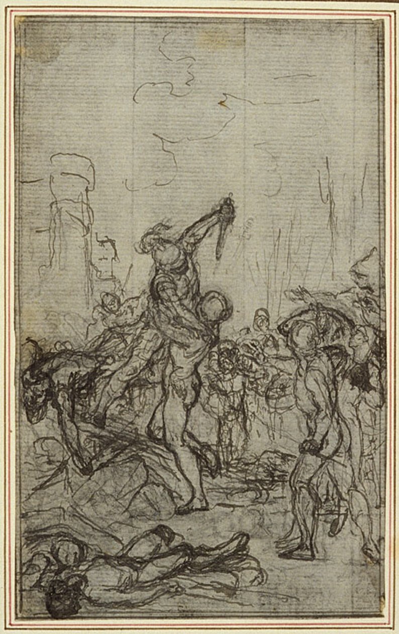 Studio per "La Pharsale" di Lucain, Canto IV da Hubert Francois Gravelot