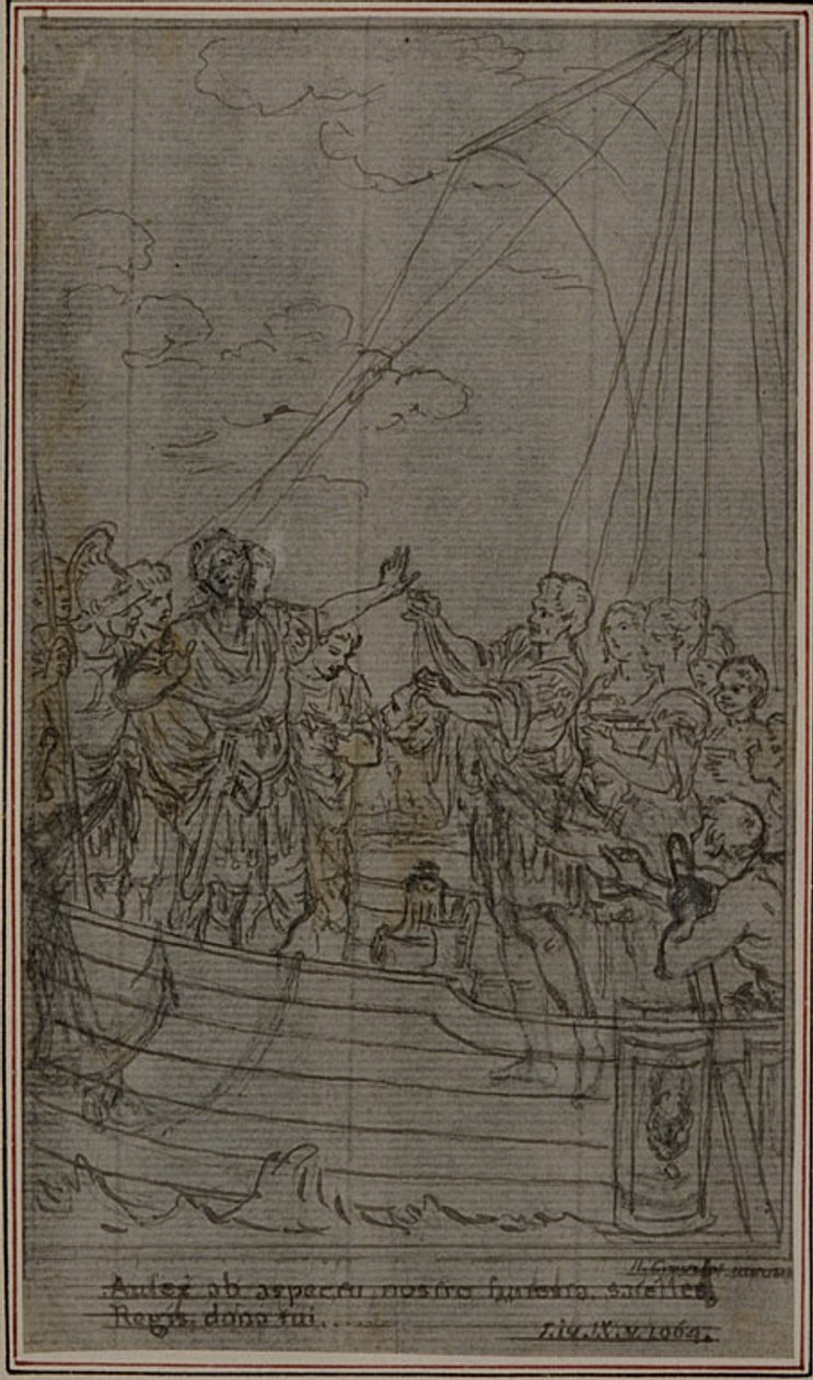 Studio per "La Pharsale" di Lucain, Canto IX da Hubert Francois Gravelot