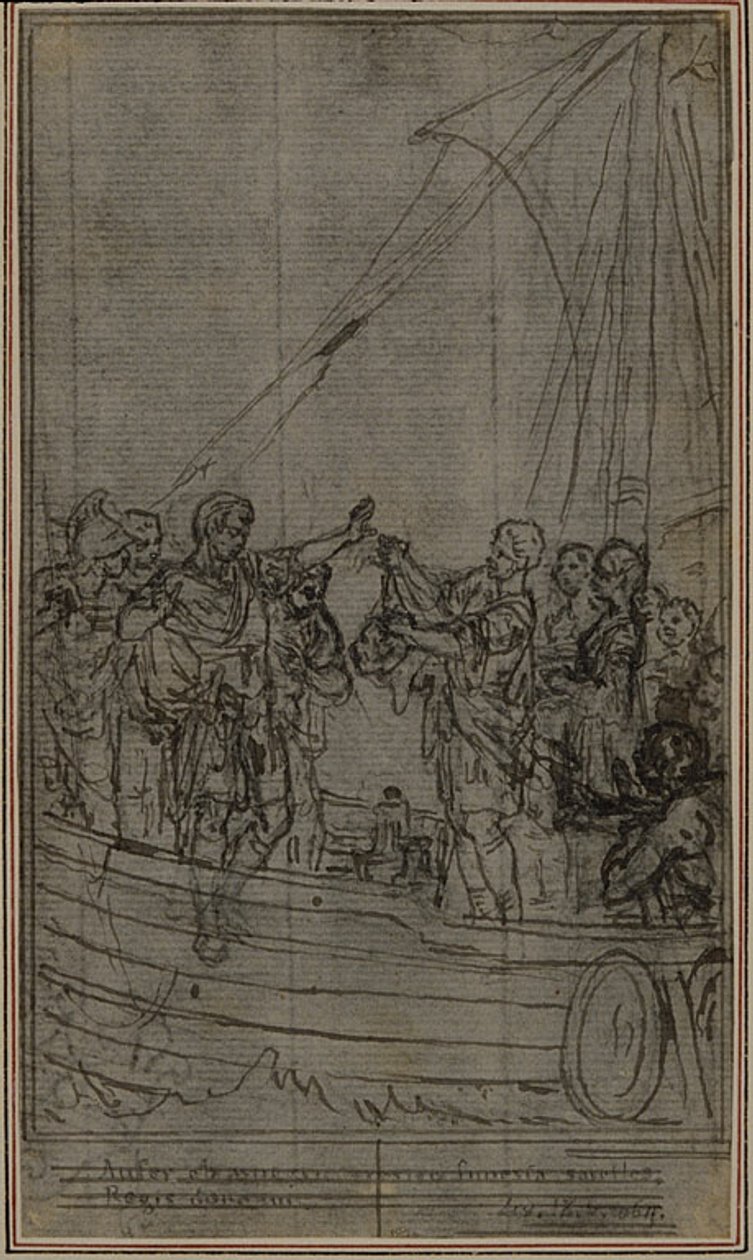 Studio per "La Pharsale" di Lucain, Canto IX da Hubert Francois Gravelot
