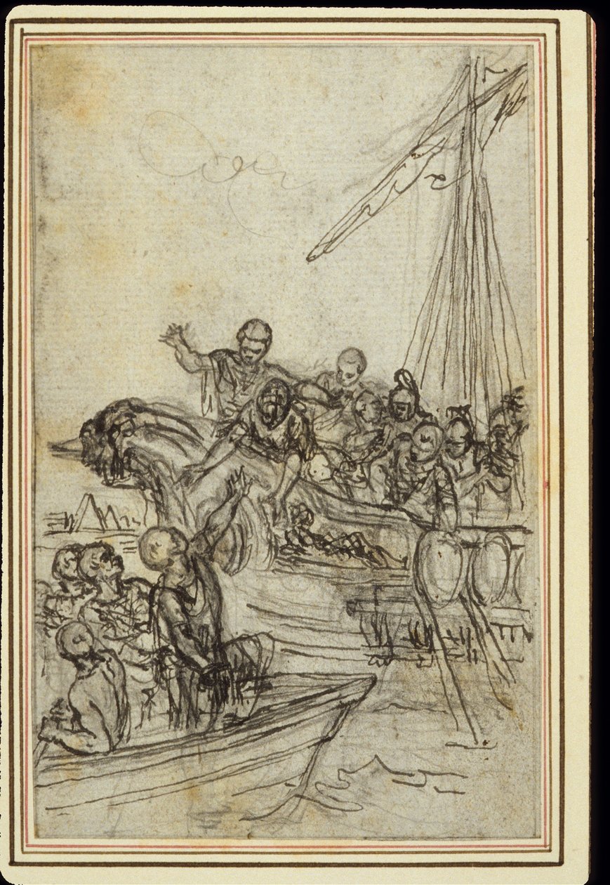 Studio per "La Pharsale" di Lucain, Canto VIII da Hubert Francois Gravelot
