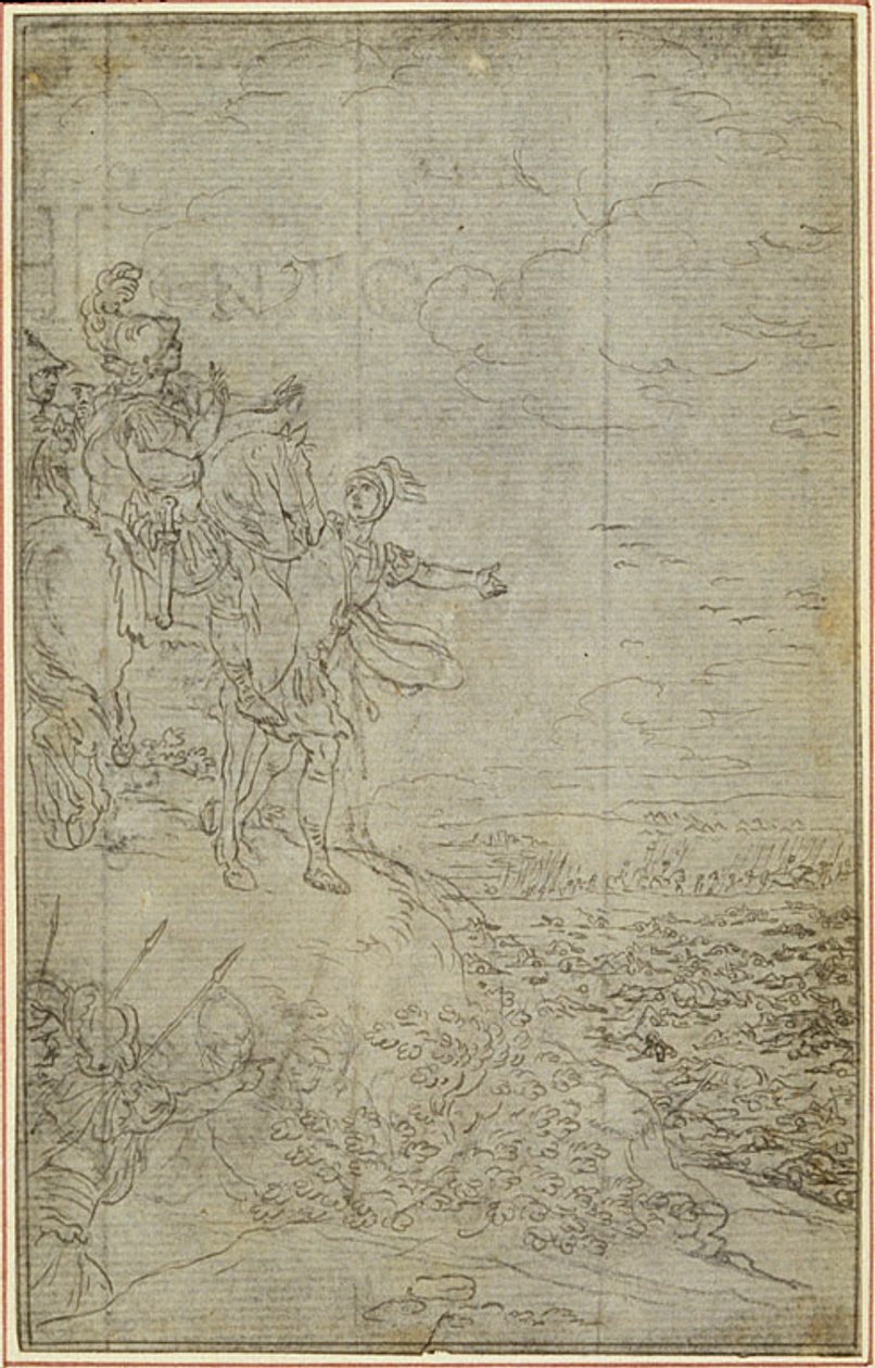 Studio per "La Pharsale" di Lucain, Canto VII da Hubert Francois Gravelot