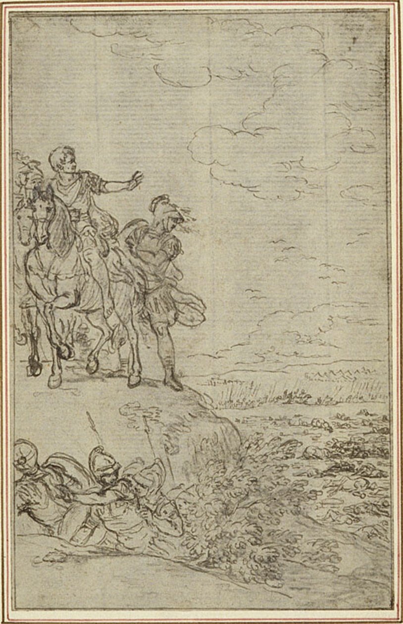 Studio per "La Pharsale" di Lucain, Canto VII da Hubert Francois Gravelot