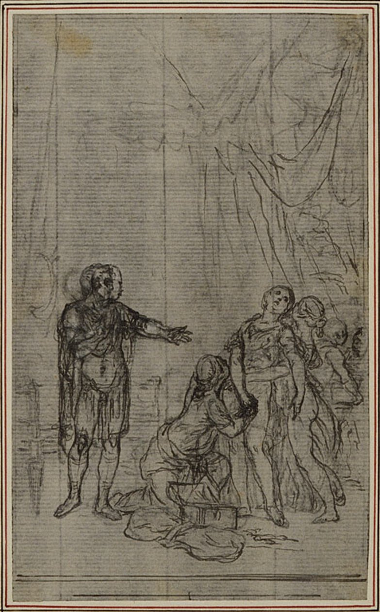 Studio per "La Pharsale" di Lucain, Canto V da Hubert Francois Gravelot