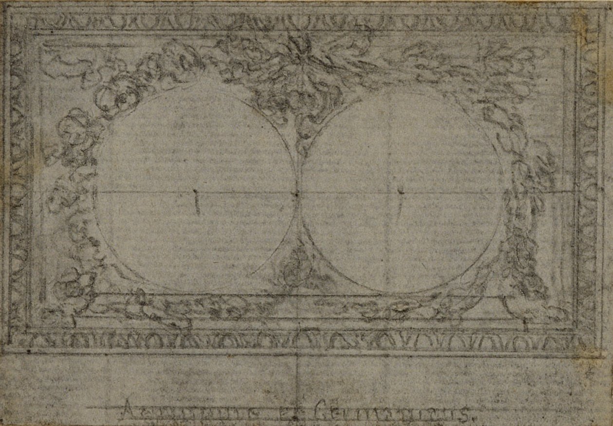 Studio per i medaglioni, in Tacito "Tiberio, o i primi sei libri degli Annali", libro III, vol. 2. da Hubert Francois Gravelot
