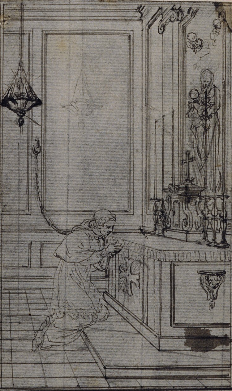 Studio per la vignetta della "Vie du Venerable don Juan de Palafox" dell