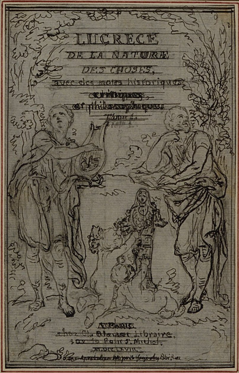Studio per la vignetta-frontespizio del "De la Nature des Choses" di Lucrezio, Libro I da Hubert Francois Gravelot