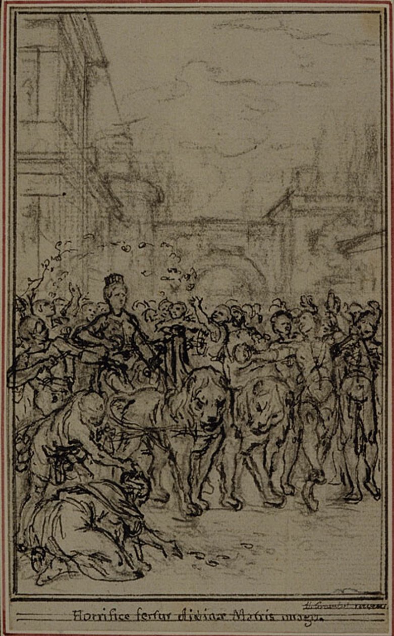 Studio per la vignetta-frontespizio del "De la Nature des Choses" di Lucrezio, Libro II da Hubert Francois Gravelot