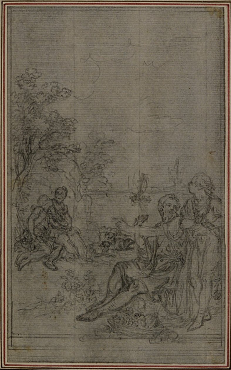 Studio per la Vignetta del "De la Nature des Choses" di Lucrezio, Vol. II, Libro IV da Hubert Francois Gravelot