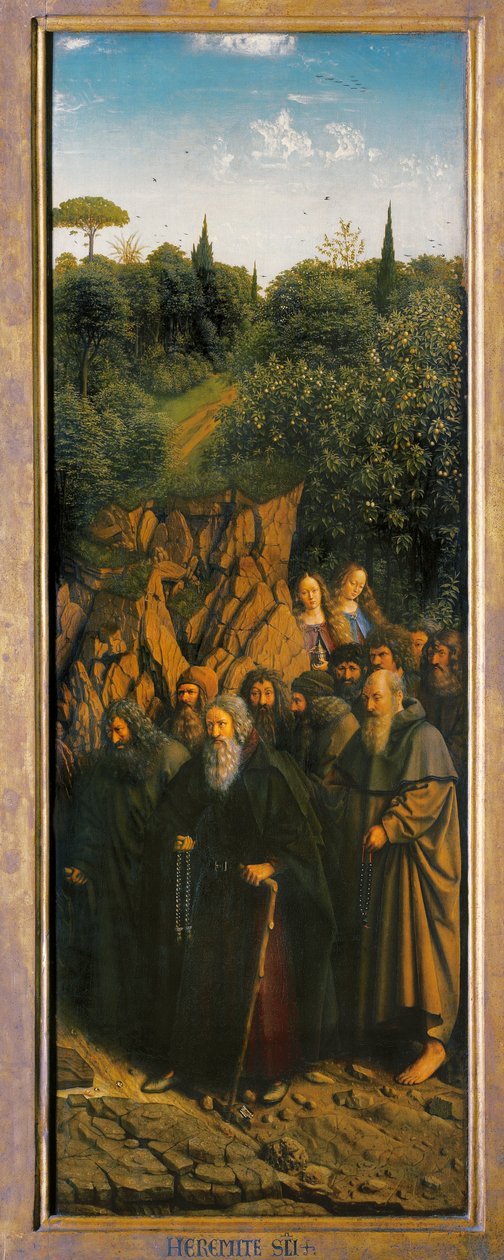 Gli Eremiti, dal lato destro del Polittico di Gand da Hubert & Jan van (1390-1441) Eyck