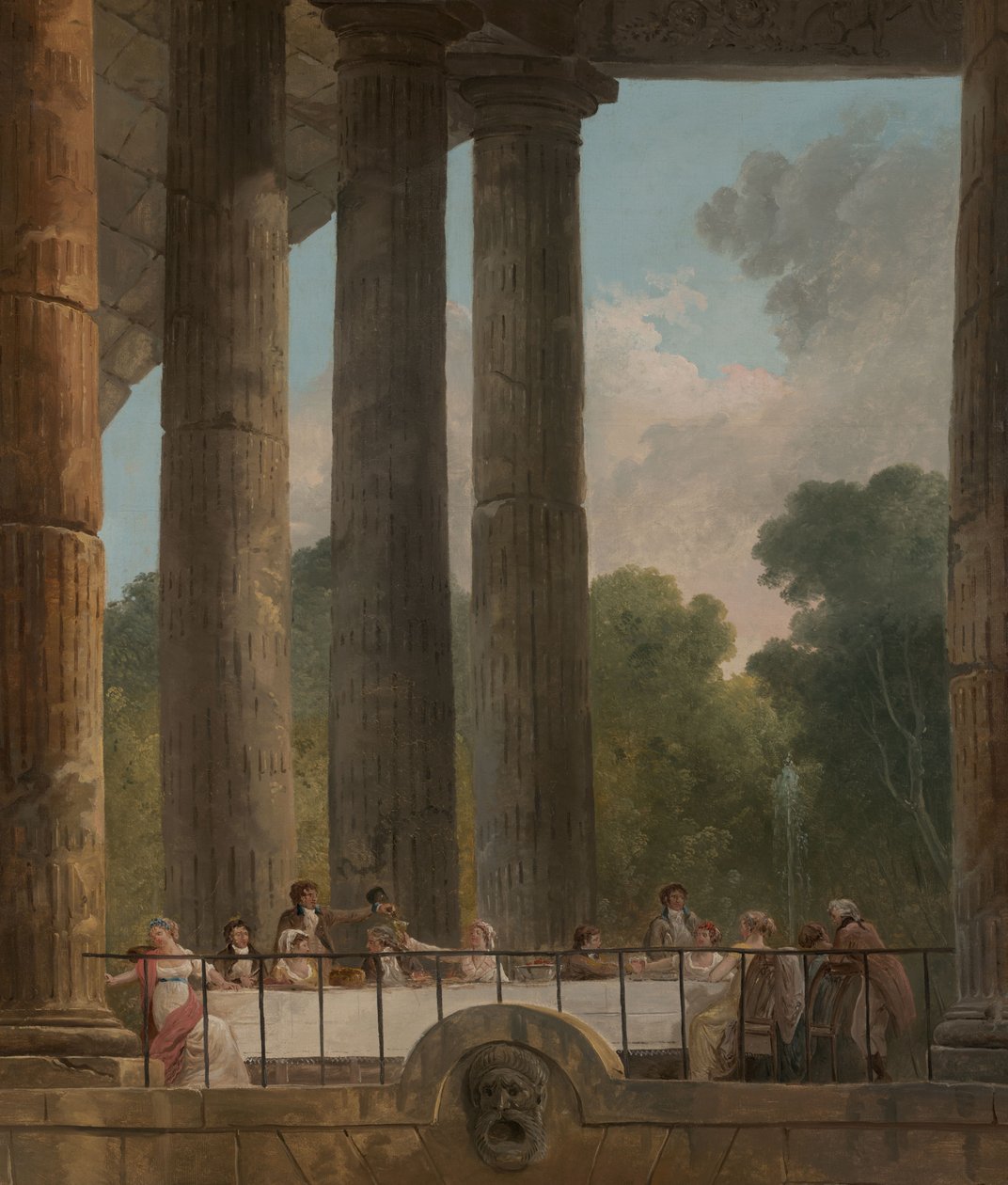 Un banchetto tra le rovine di un tempio da Hubert Robert
