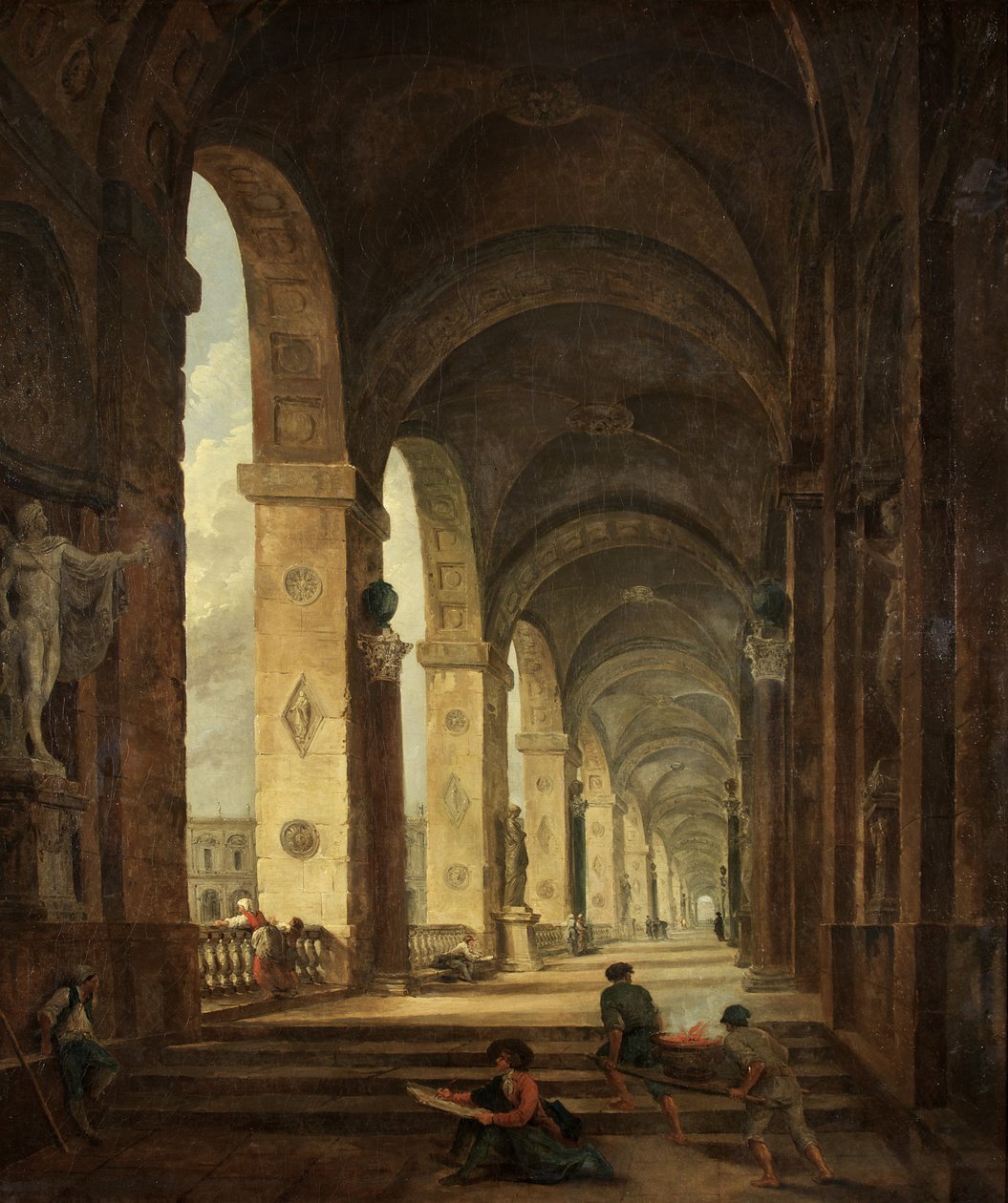 Un Capriccio di Architettura Romana, c.1775 da Hubert Robert