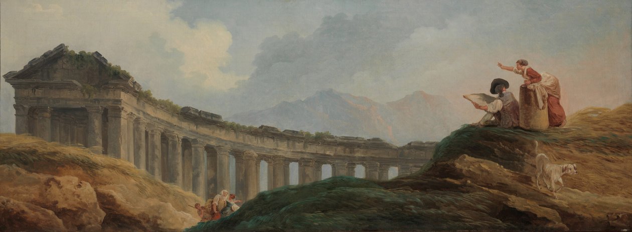 Una colonnata in rovina da Hubert Robert