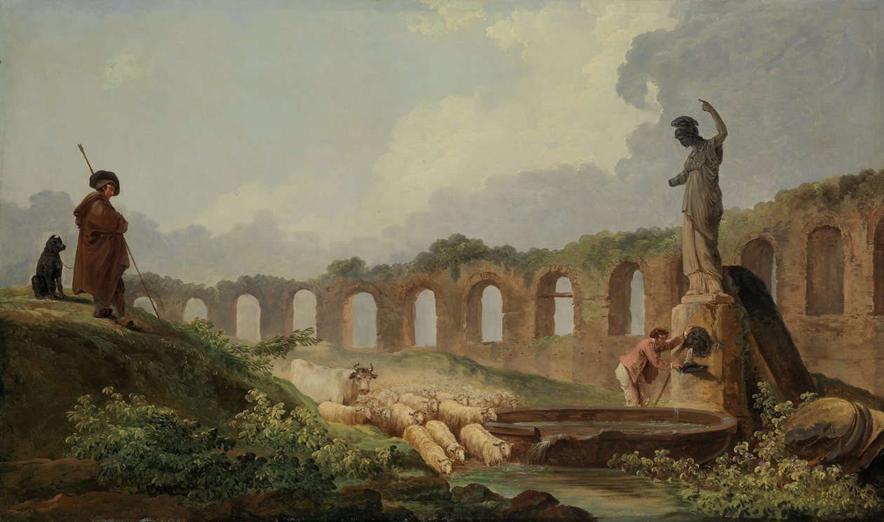 Acquedotto in rovina da Hubert Robert