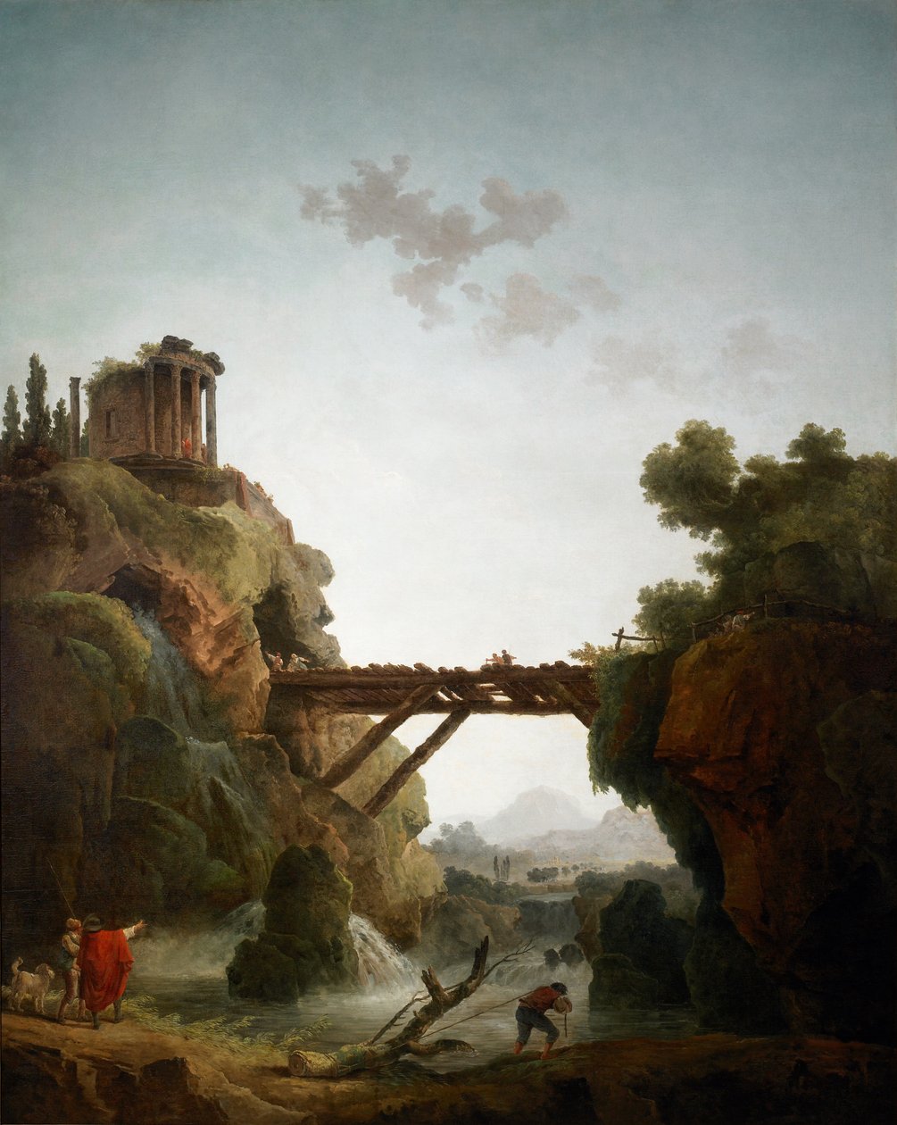 Vista fantastica su Tivoli da Hubert Robert