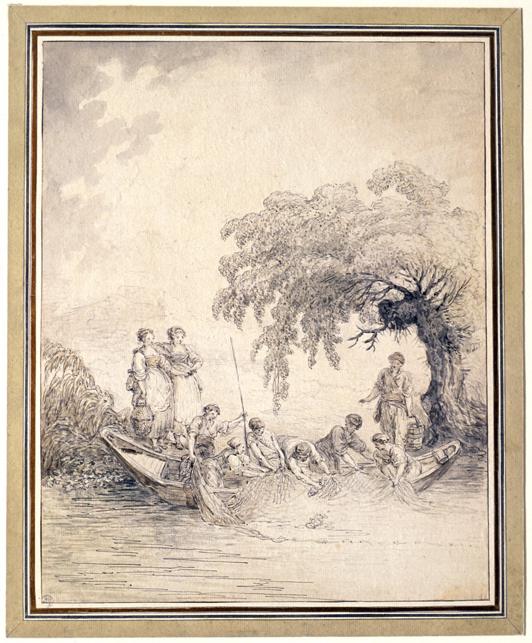 Pescatori che tirano la rete da Hubert Robert