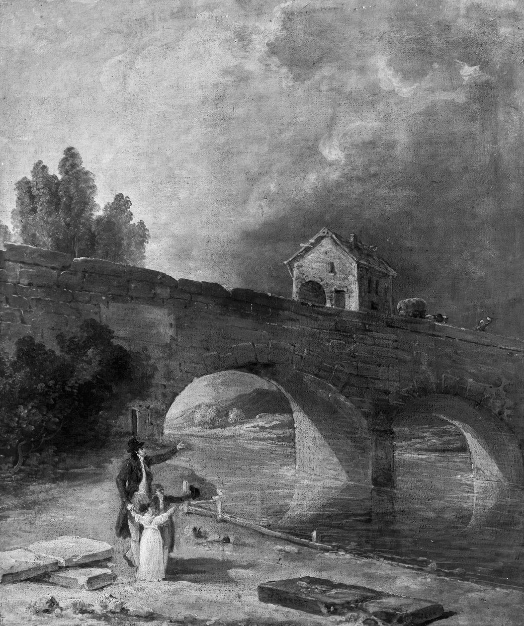 Paesaggio con ponte da Hubert Robert