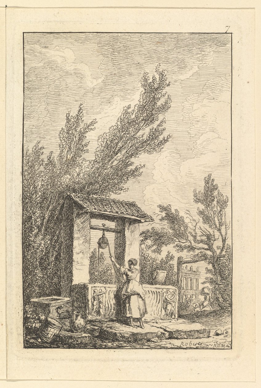 Il pozzo da Hubert Robert
