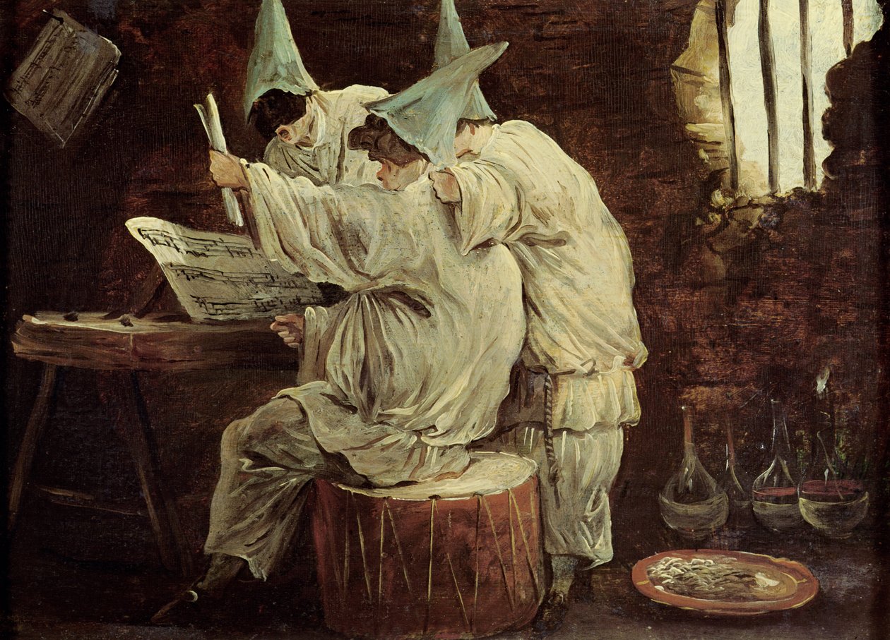 Buffoni musicisti da Hubert Robert