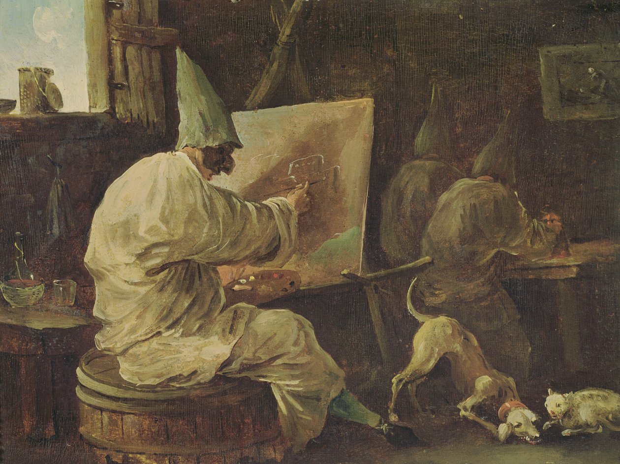 Buffoni pittori da Hubert Robert
