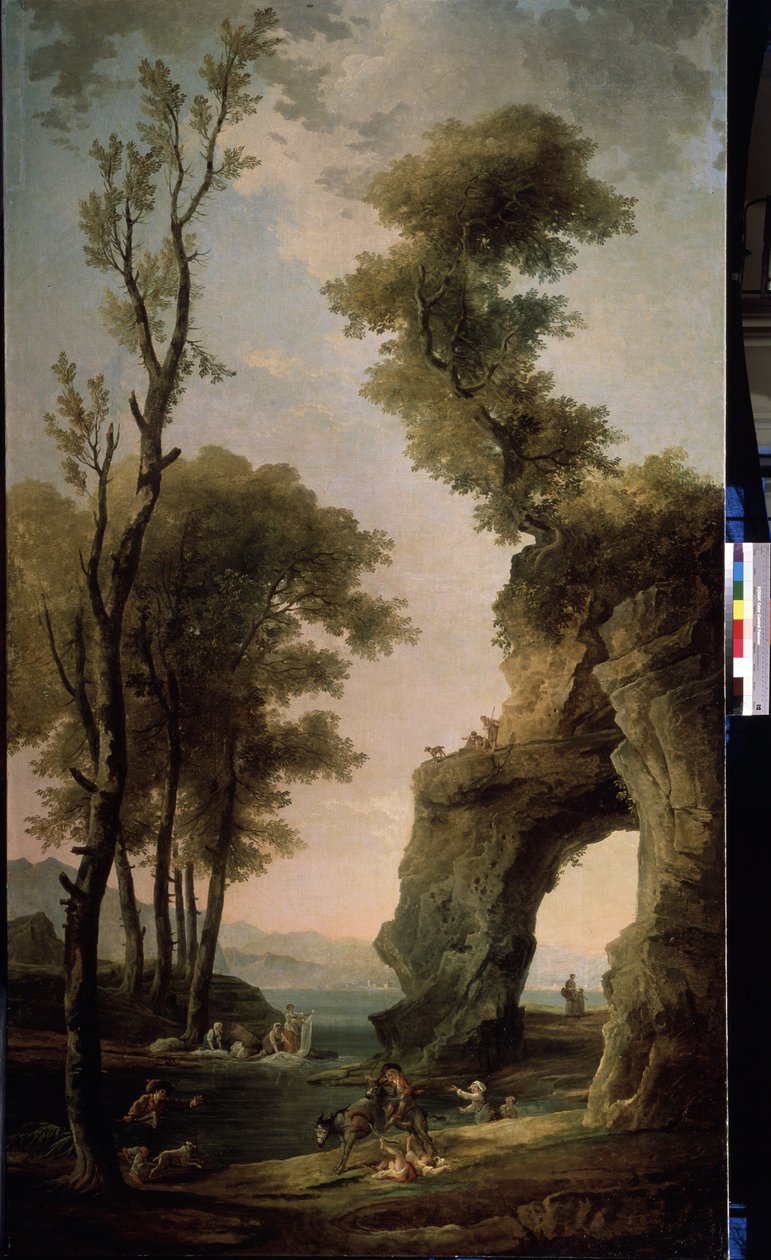 Paesaggio con lavandaie da Hubert Robert