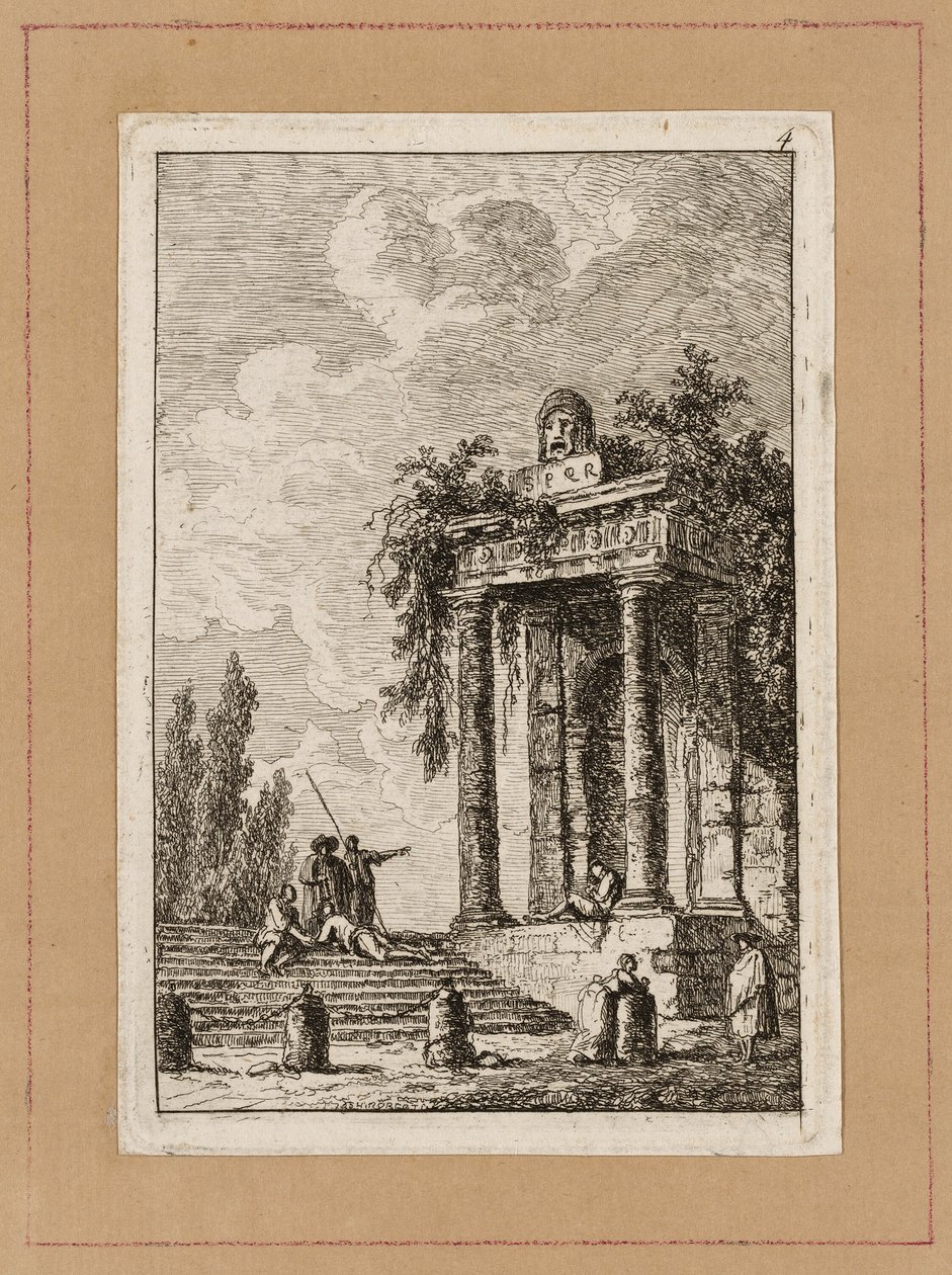 Tavola quattro da Sere a Roma da Hubert Robert