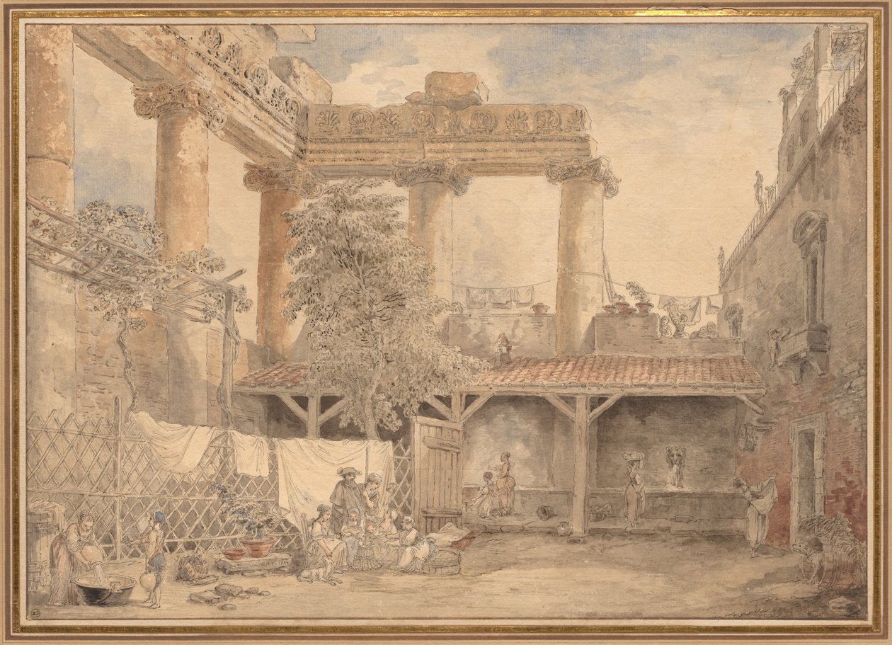 Rovine romane, Villa Pamfili, 1774 da Hubert Robert