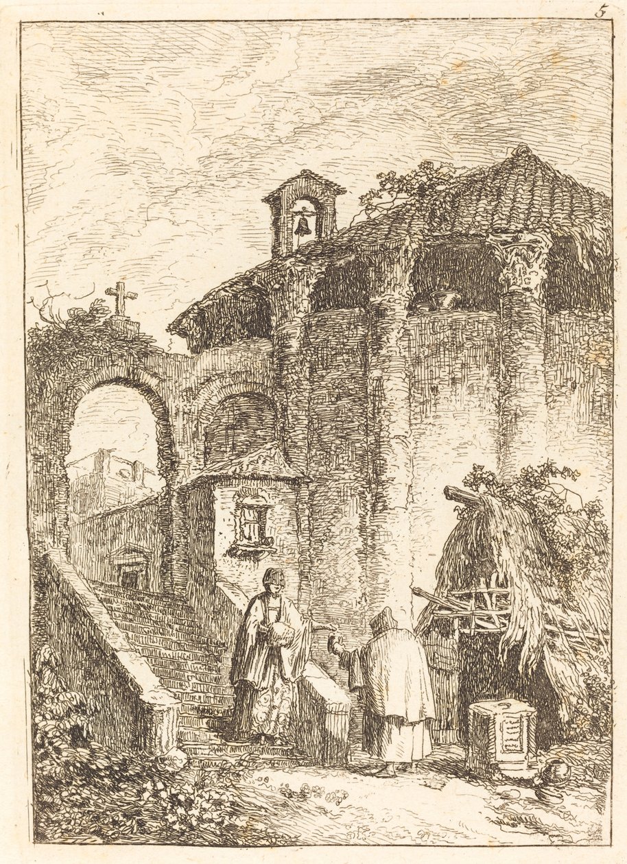 Il tempio antico da Hubert Robert