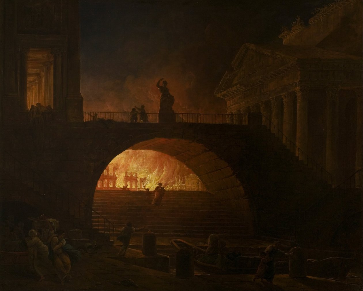 L'incendio di Roma | Hubert Robert | Stampa d'arte