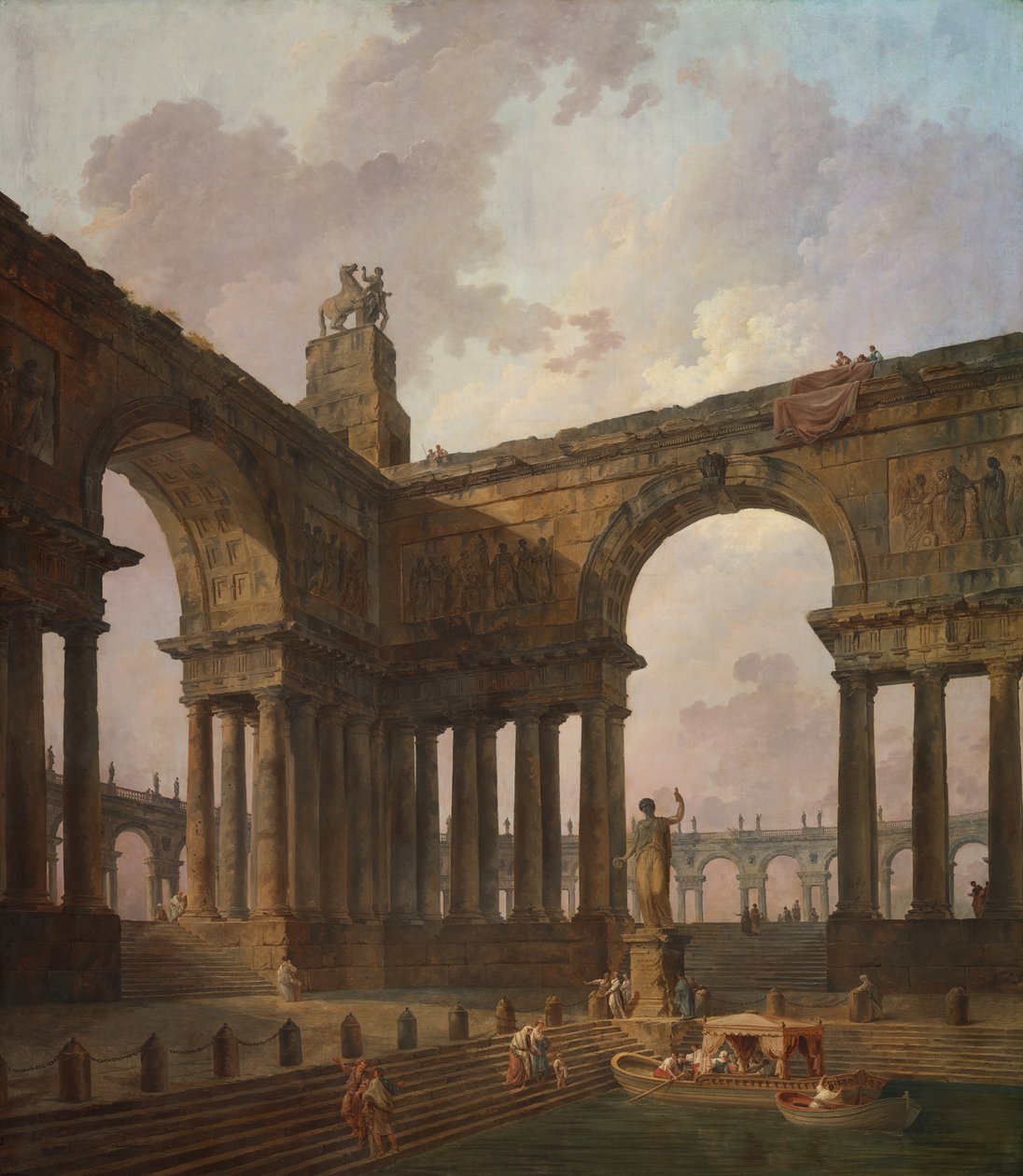 Il luogo di sbarco da Hubert Robert