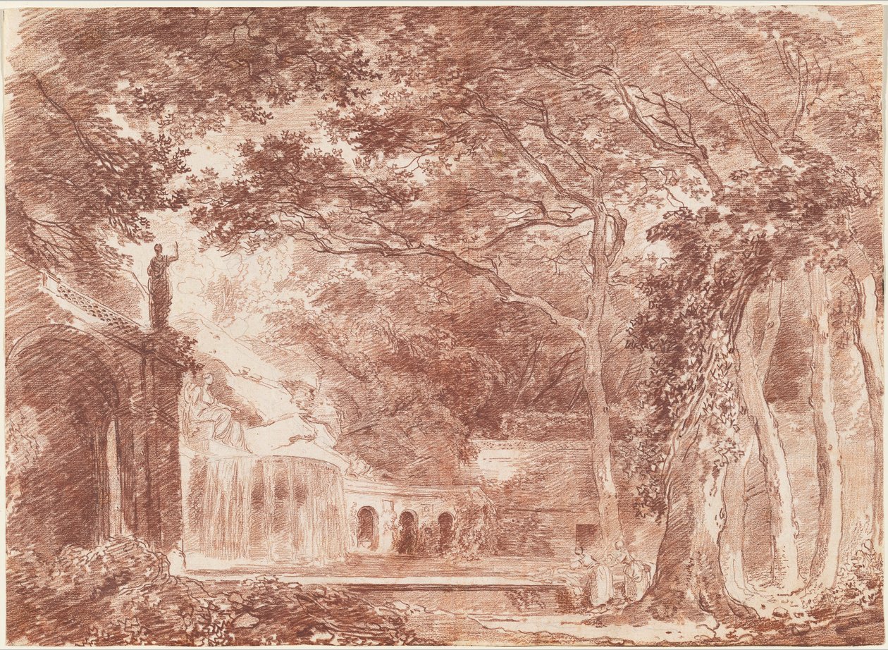 La fontana ovale nei Giardini di Villa d