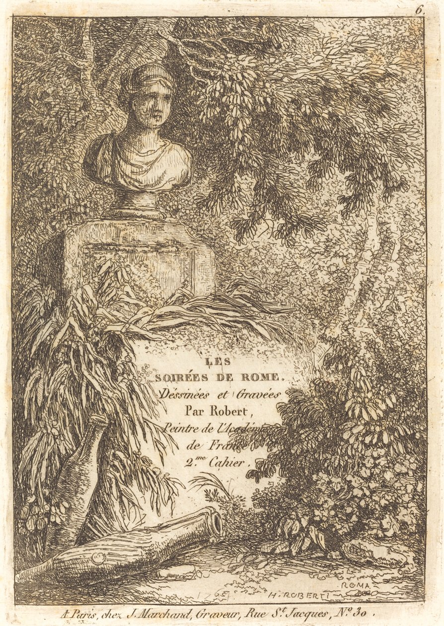 Il busto del ritratto da Hubert Robert
