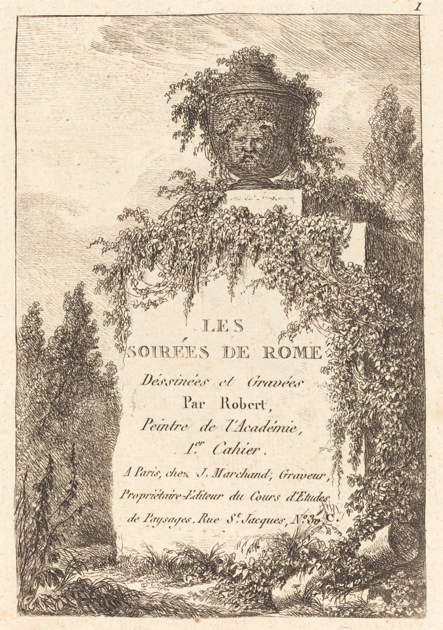 Pagina del titolo da Hubert Robert