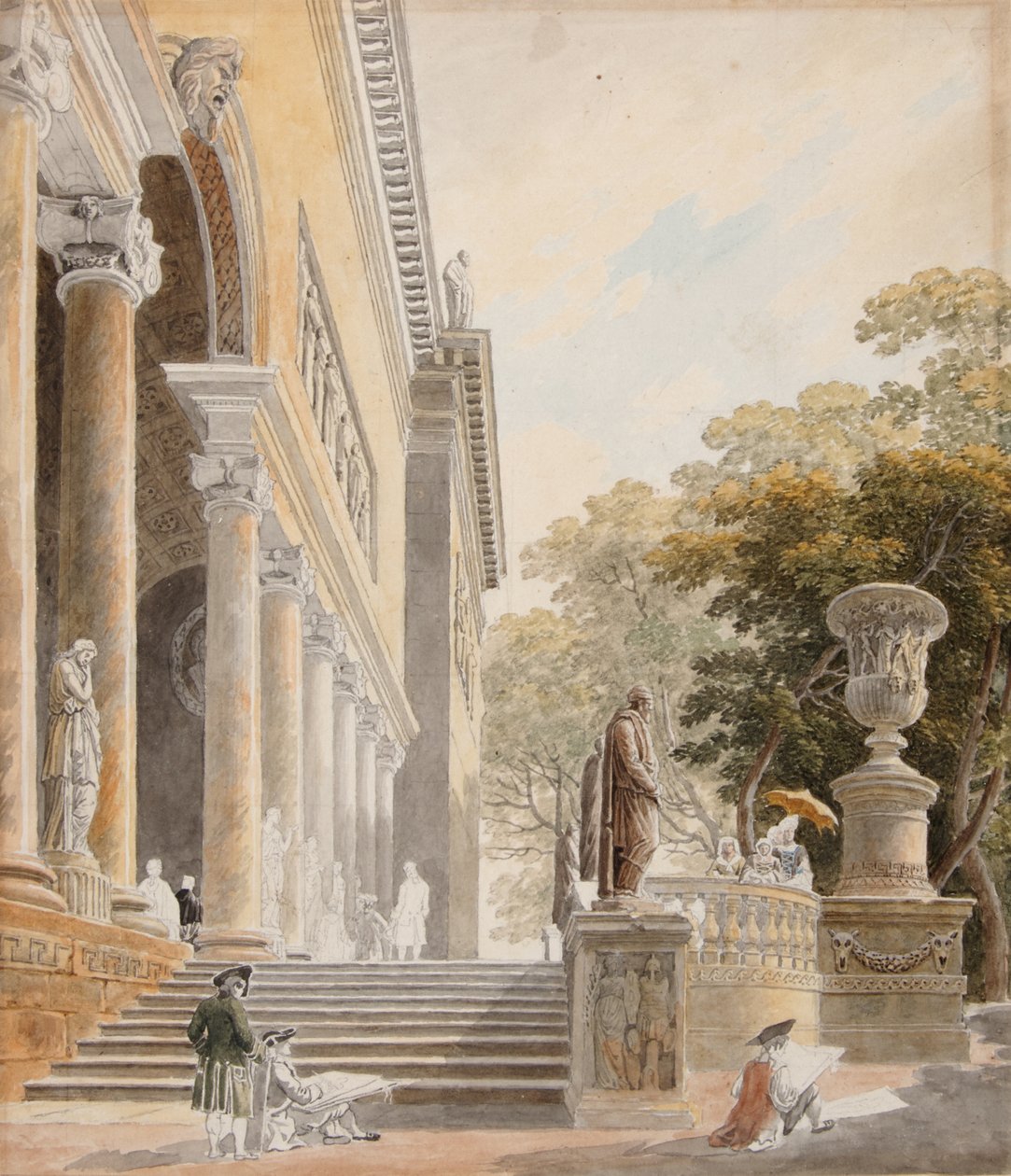 Veduta della Villa Medici da Hubert Robert