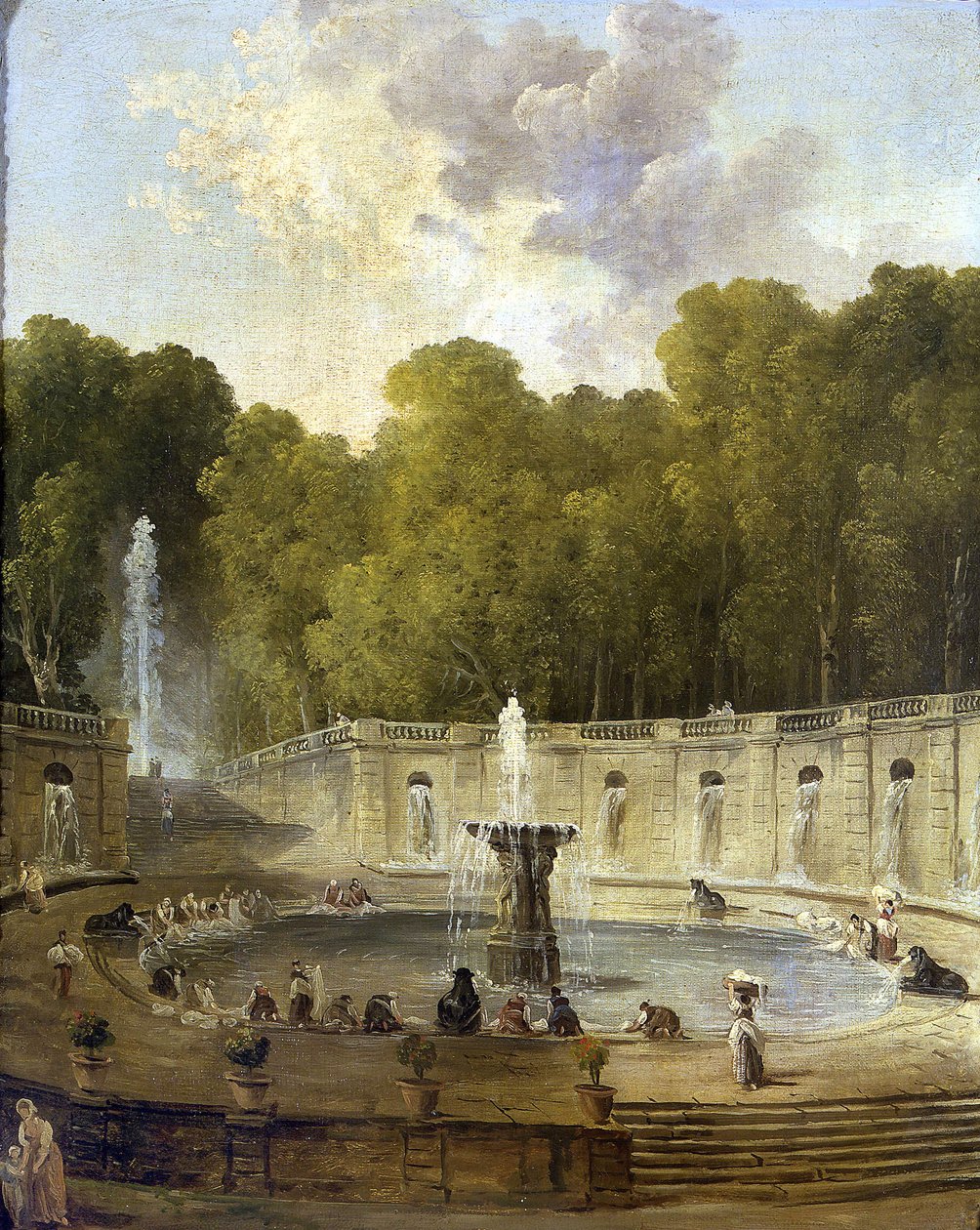 Lavandaie in un parco da Hubert Robert