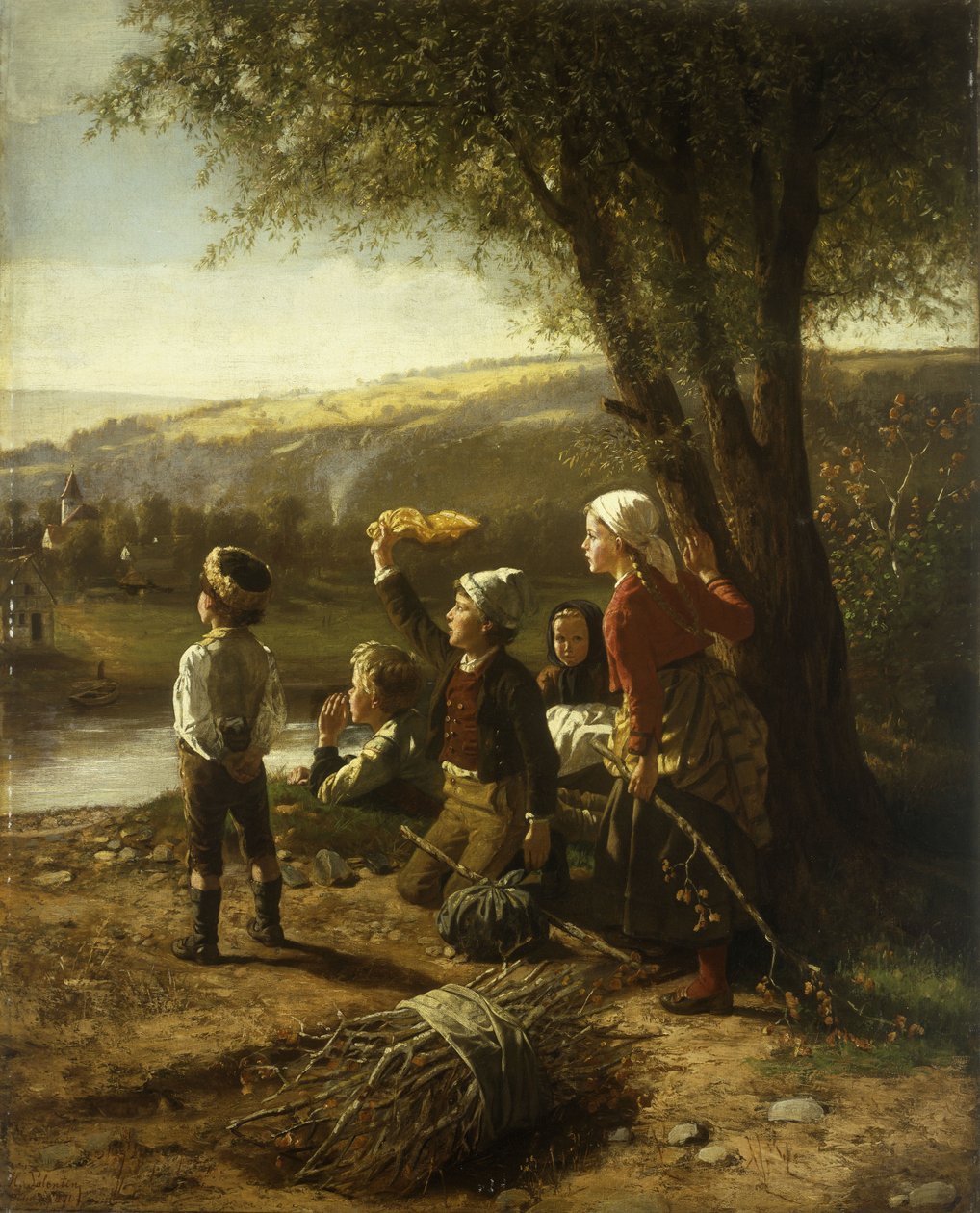 Chiamando il traghetto, 1871 da Hubert Salentin