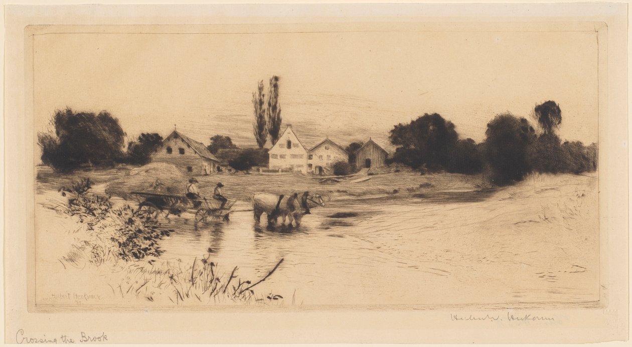 Attraversando il ruscello da Hubert von Herkomer