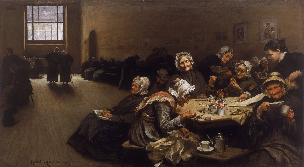 Vespro: una scena nella Westminster Union da Hubert von Herkomer