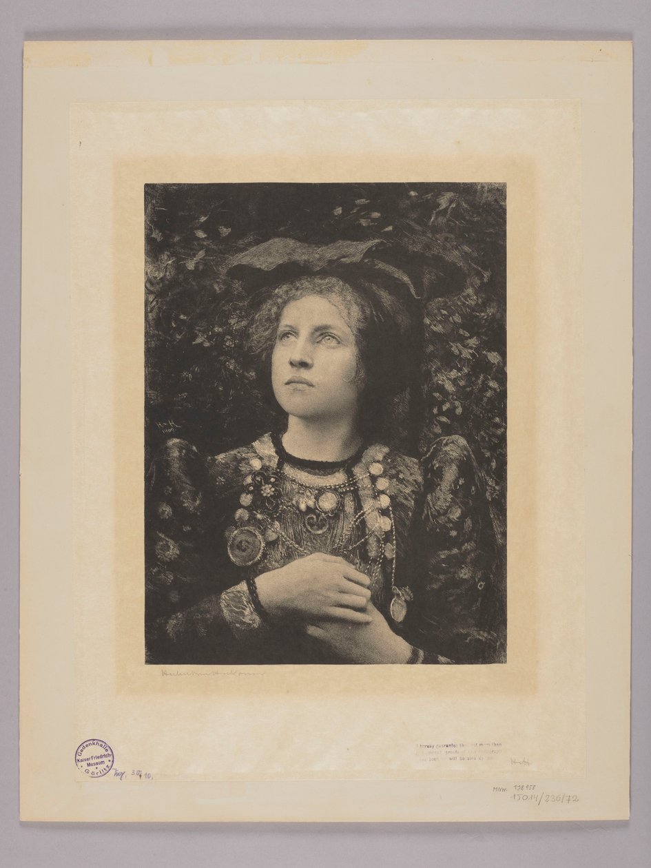 Ritratto di una ragazza in costume decorativo da Hubert von Herkomer