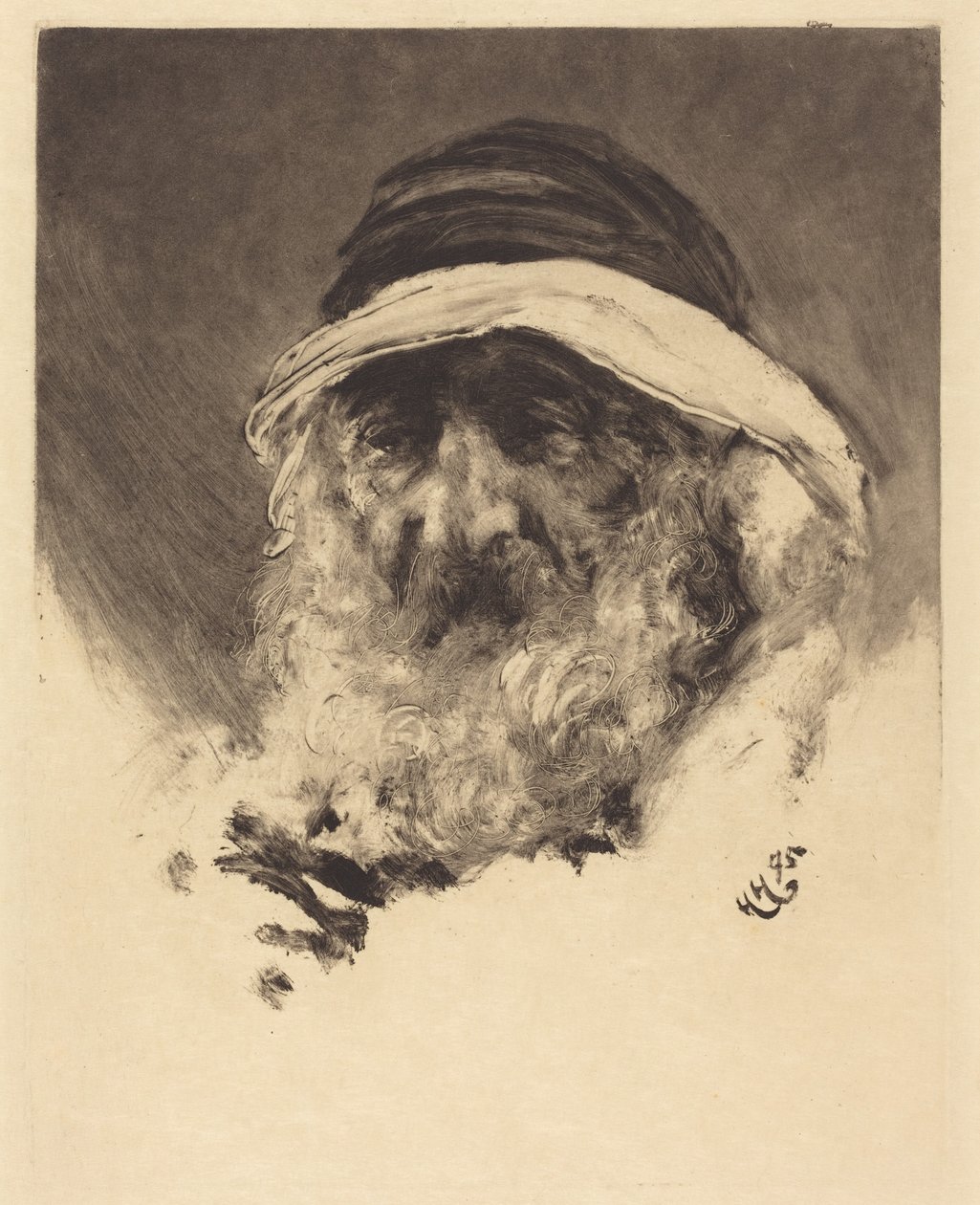 Studio di una testa araba da Hubert von Herkomer