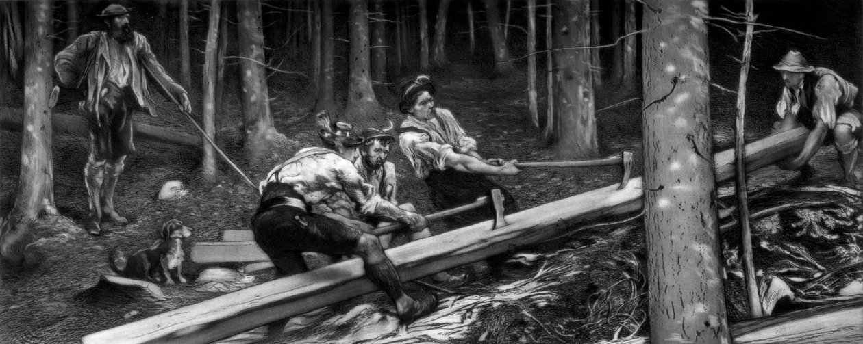 I taglialegna, c1880-1882 da Hubert von Herkomer
