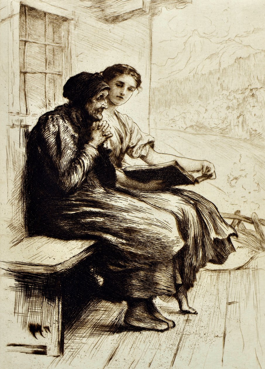 Parole di conforto, c.1879 da Hubert von Herkomer