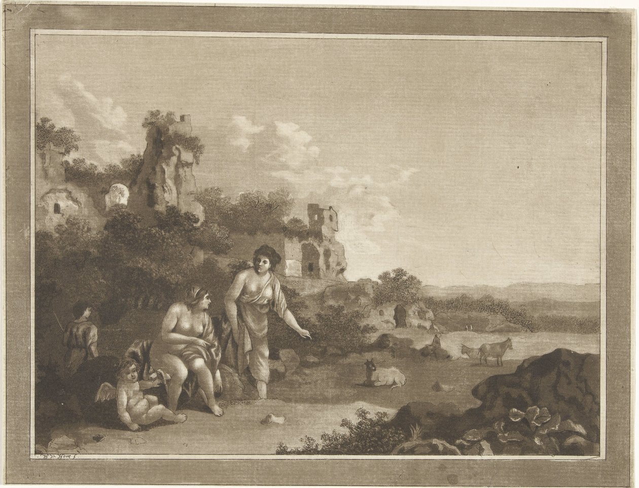 Paesaggio con ninfe da Hubertus van Hove