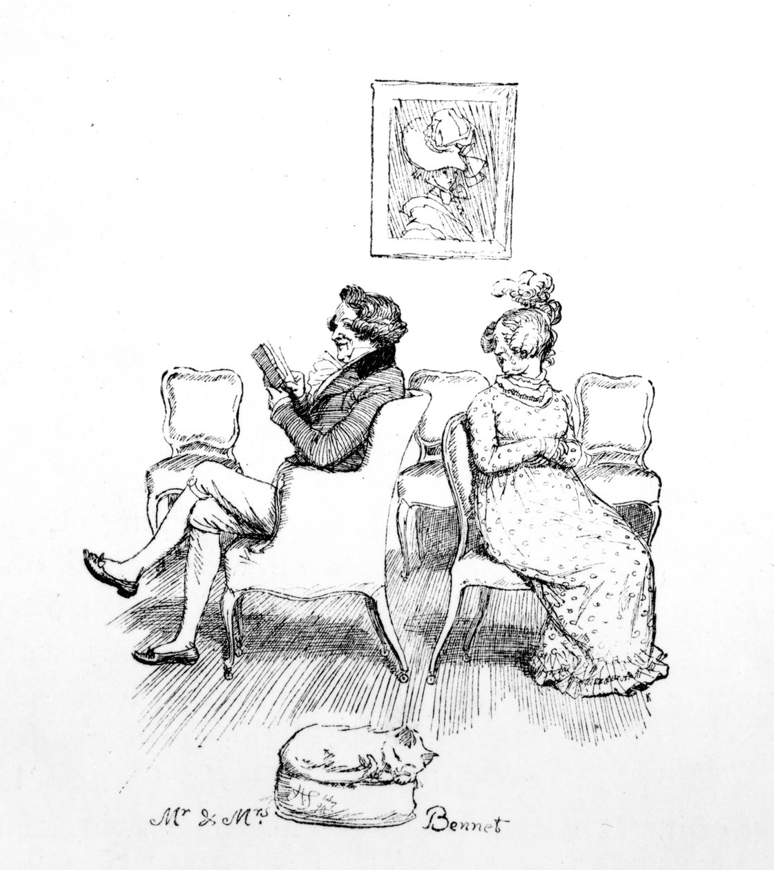 Mr e Mrs Bennet, illustrazione da 