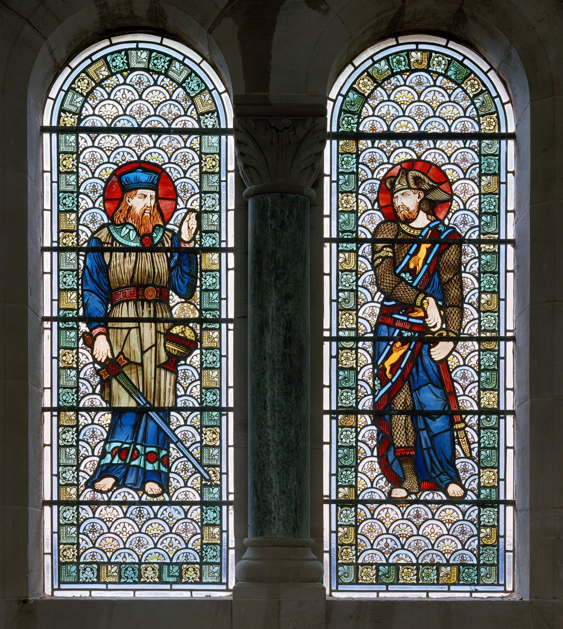 Hoarwithy, Santa Caterina, Belham & Co, Hugh Arthur Kennedy, Giosuè e Ezechiele, c.1885 da Hugh Arthur Kennedy