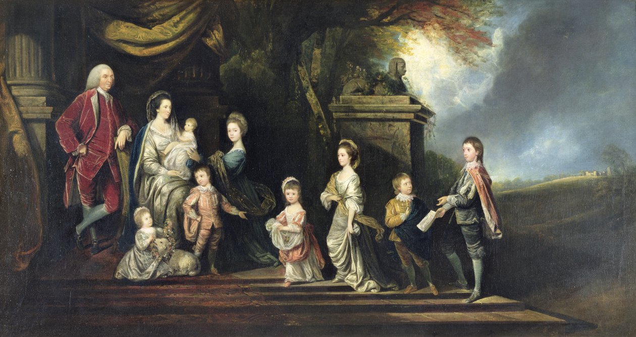 John 2° Conte di Egmont e la sua famiglia, c.1770 da Hugh Barron