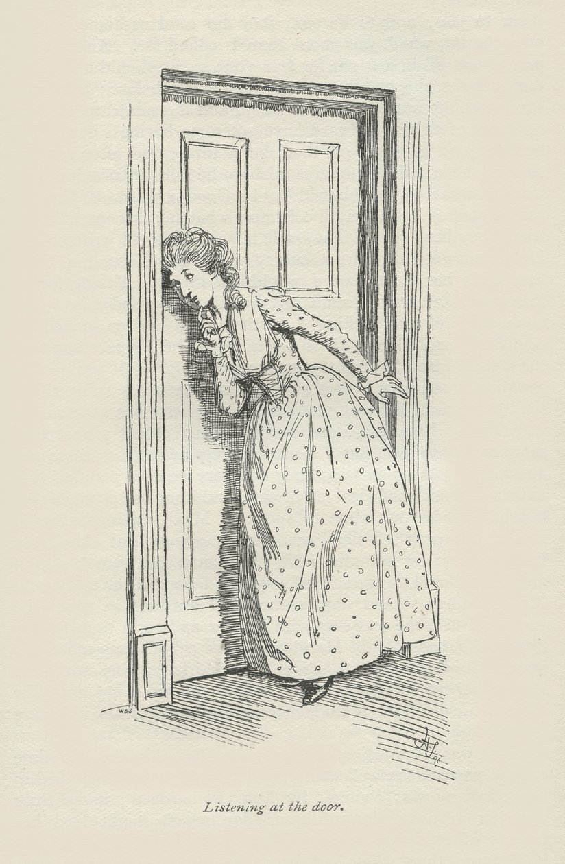 Ascoltando alla porta, 1896 da Hugh Thomson