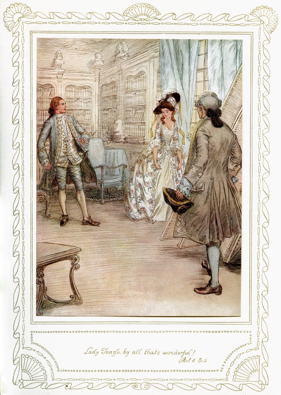 La commedia di Richard Brinsley Sheridan da Hugh Thomson