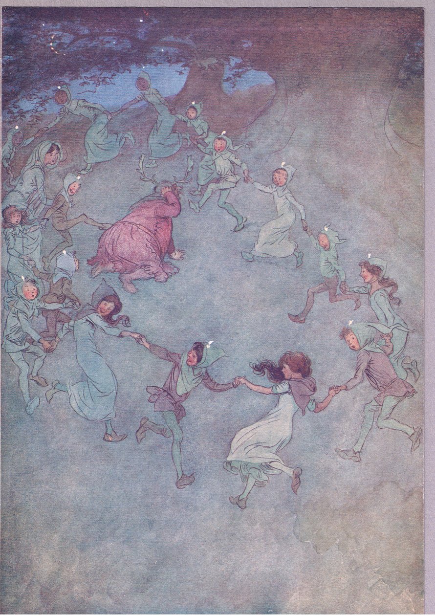 Allora lasciate che tutti lo circondino, illustrazione da Le allegre comari di Windsor, 1910 da Hugh Thomson
