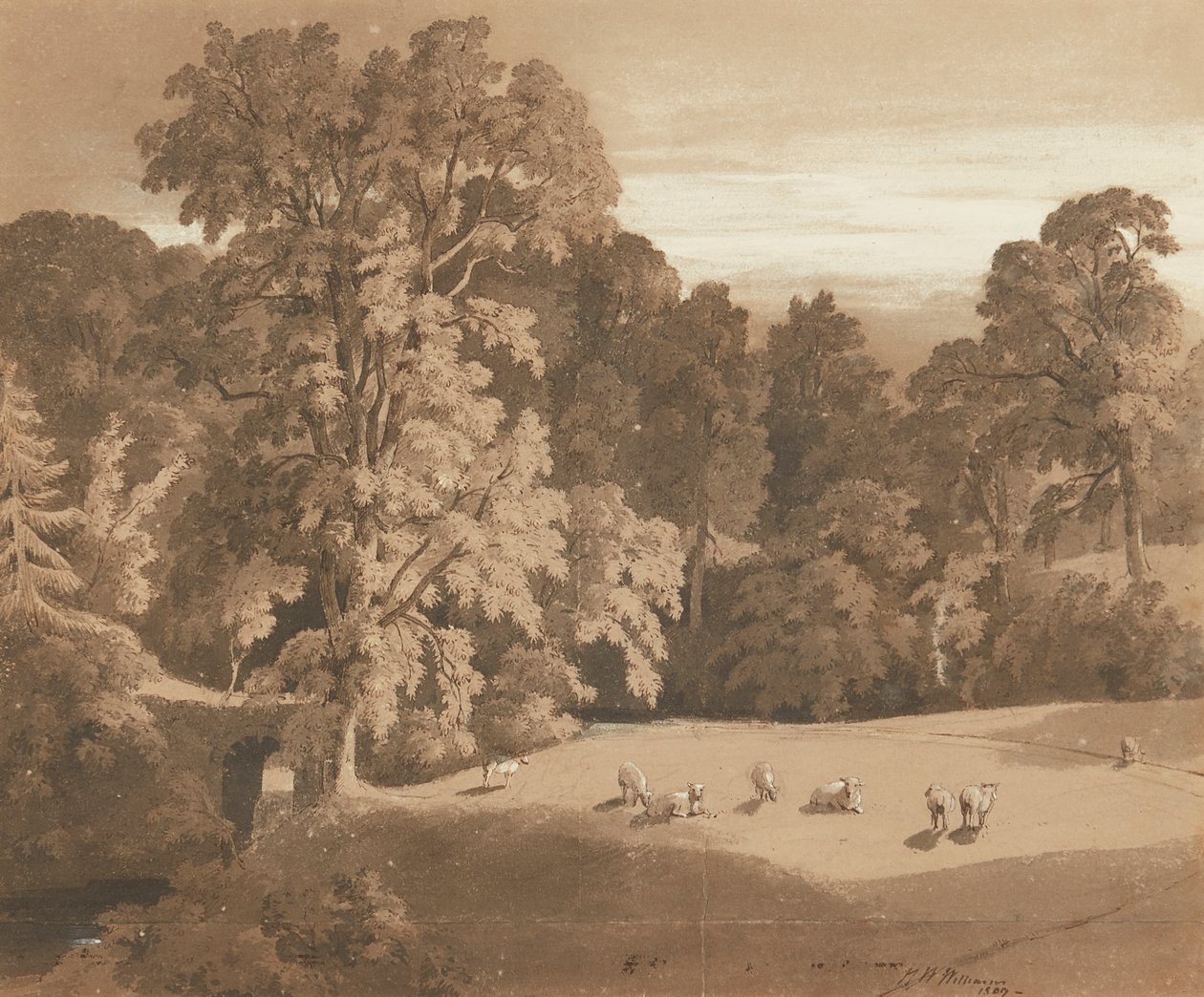 Parco a Minto House da Hugh William Williams